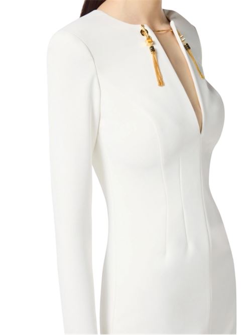 Abito in crepe avorio Elisabetta Franchi | AB80557E2360